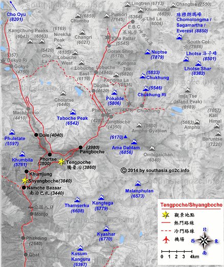 Khumbu 地區地圖